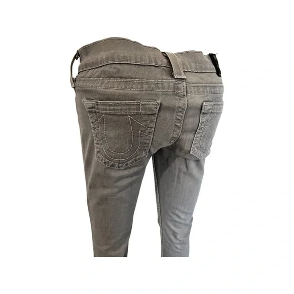 True Religion Grey Skinny Jeans Sz 27 - Picture 5 of 8
